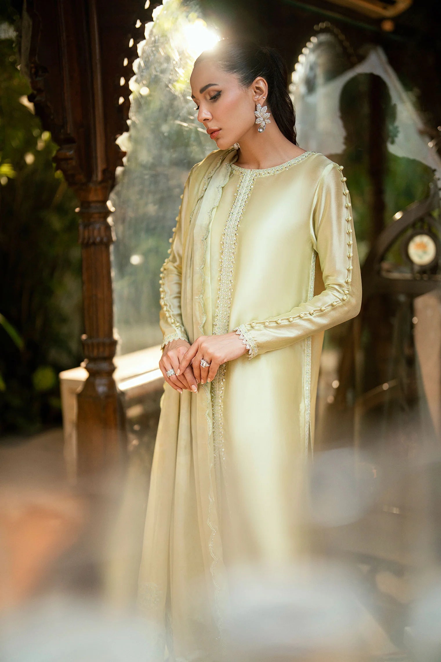 Dhanak 3Pc Embroidered Silk Suit SS25DL-0331 gulbuy.com