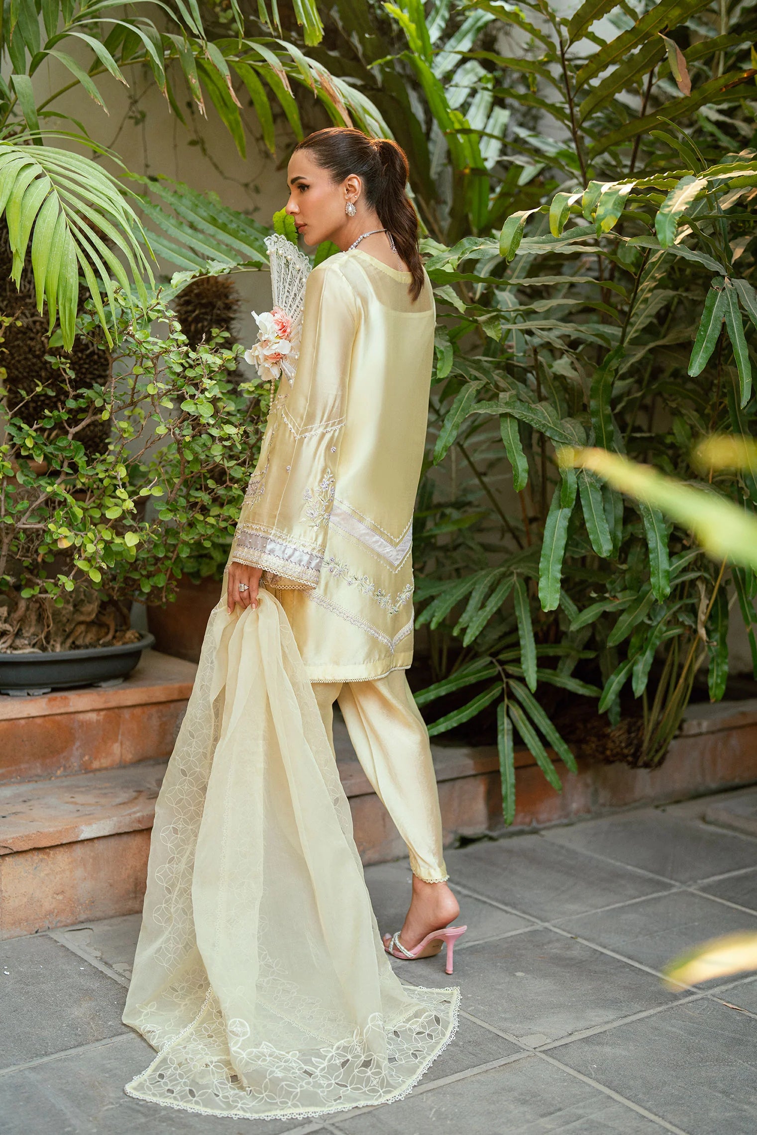 Dhanak 3Pc Embroidered Silk Suit SS25DL-0325 gulbuy.com