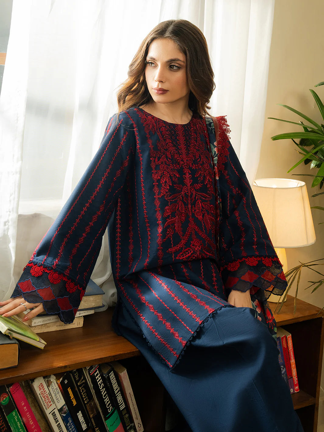Faiza Faisal 3Pc Embroidered Lawn Suit AINA gulbuy.com