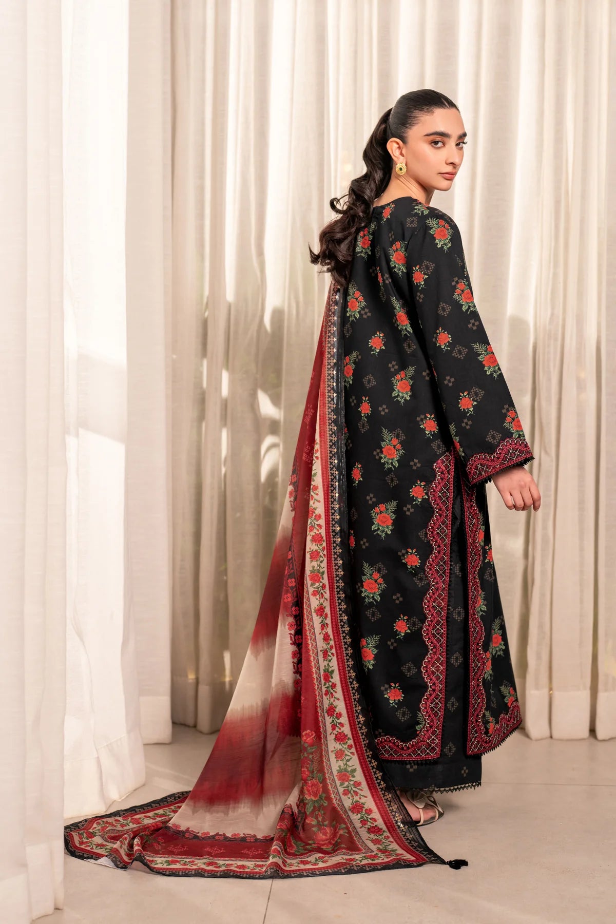 Xenia 3Pc Printed Lawn Suit PIXIE gulbuy.com