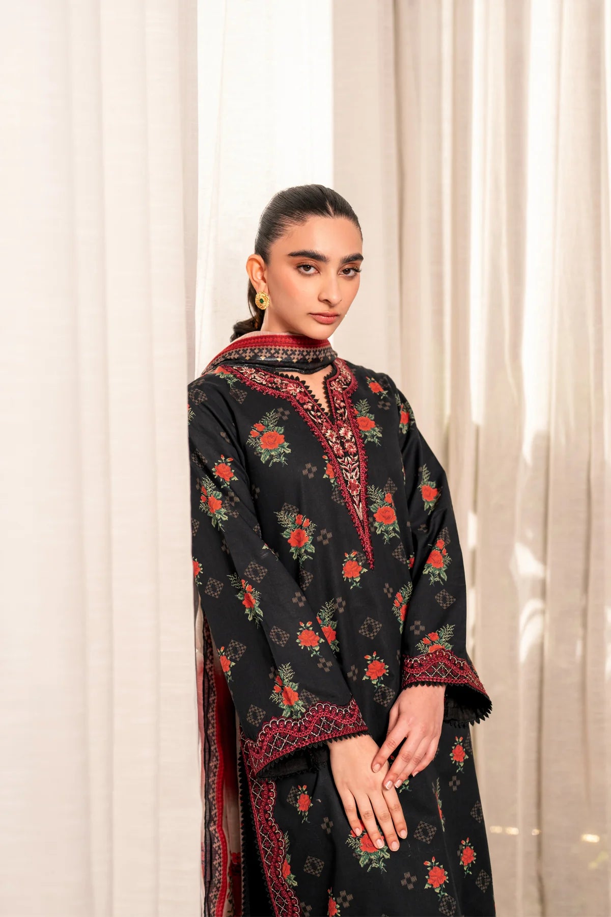 Xenia 3Pc Printed Lawn Suit PIXIE gulbuy.com