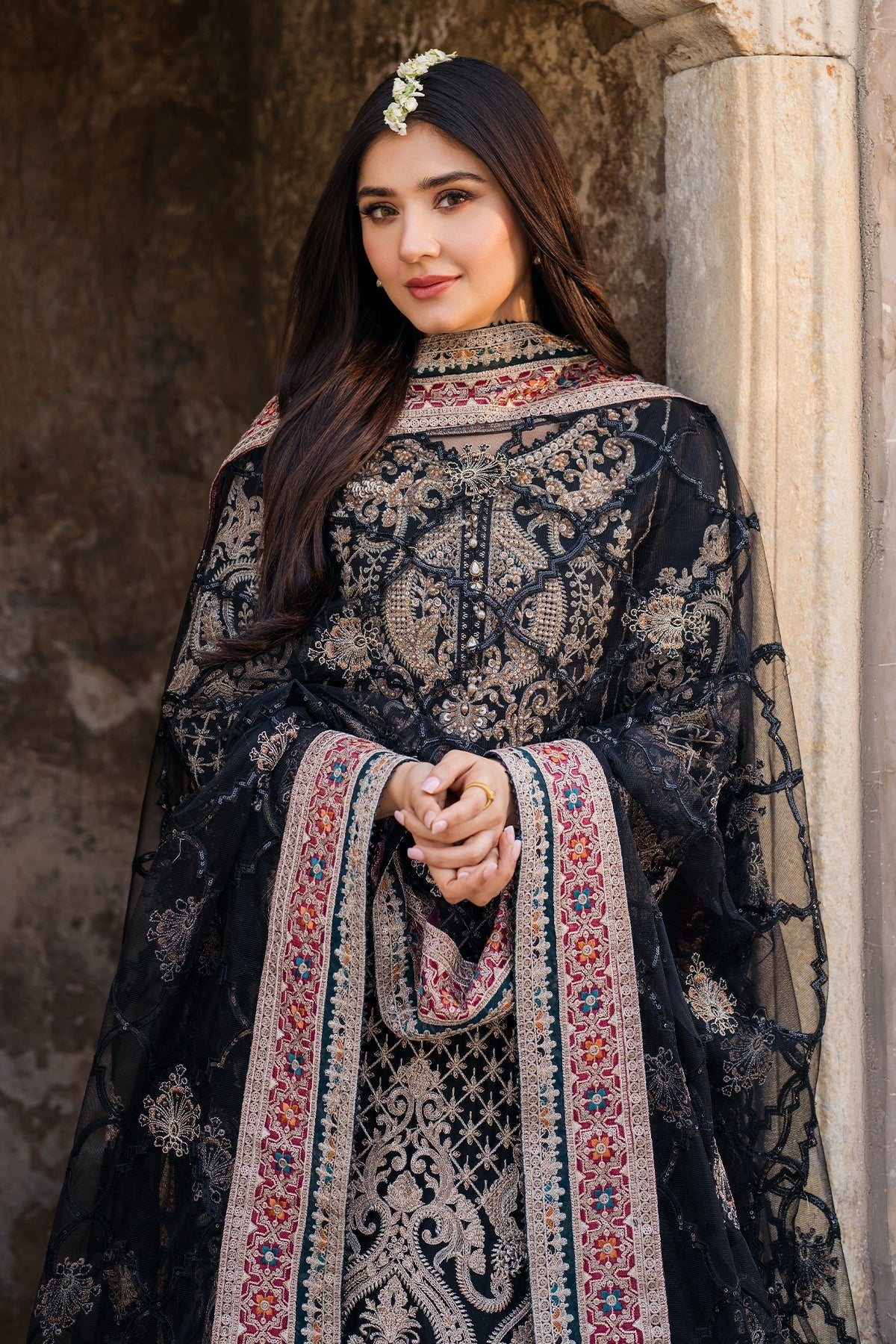 Imrozia 3Pc Embroidered Organza Suit I-222 AQIQ gulbuy.com