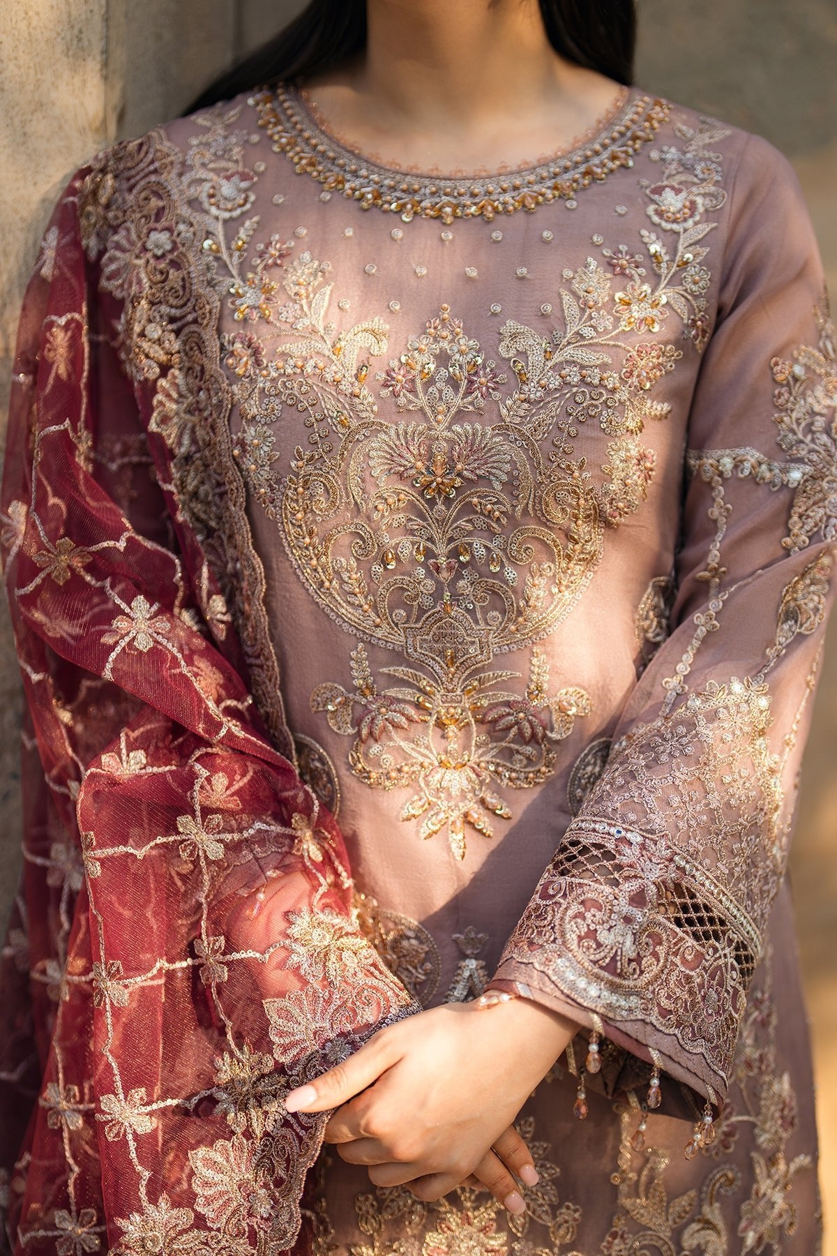 Imrozia 3Pc Embroidered Organza Suit I-220 ZOHRA gulbuy.com