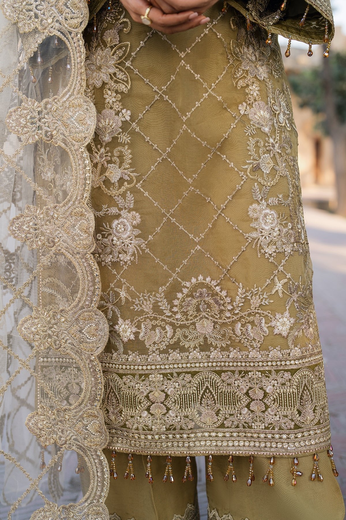 Imrozia 3Pc Embroidered Organza Suit I-226 RUTAJ gulbuy.com
