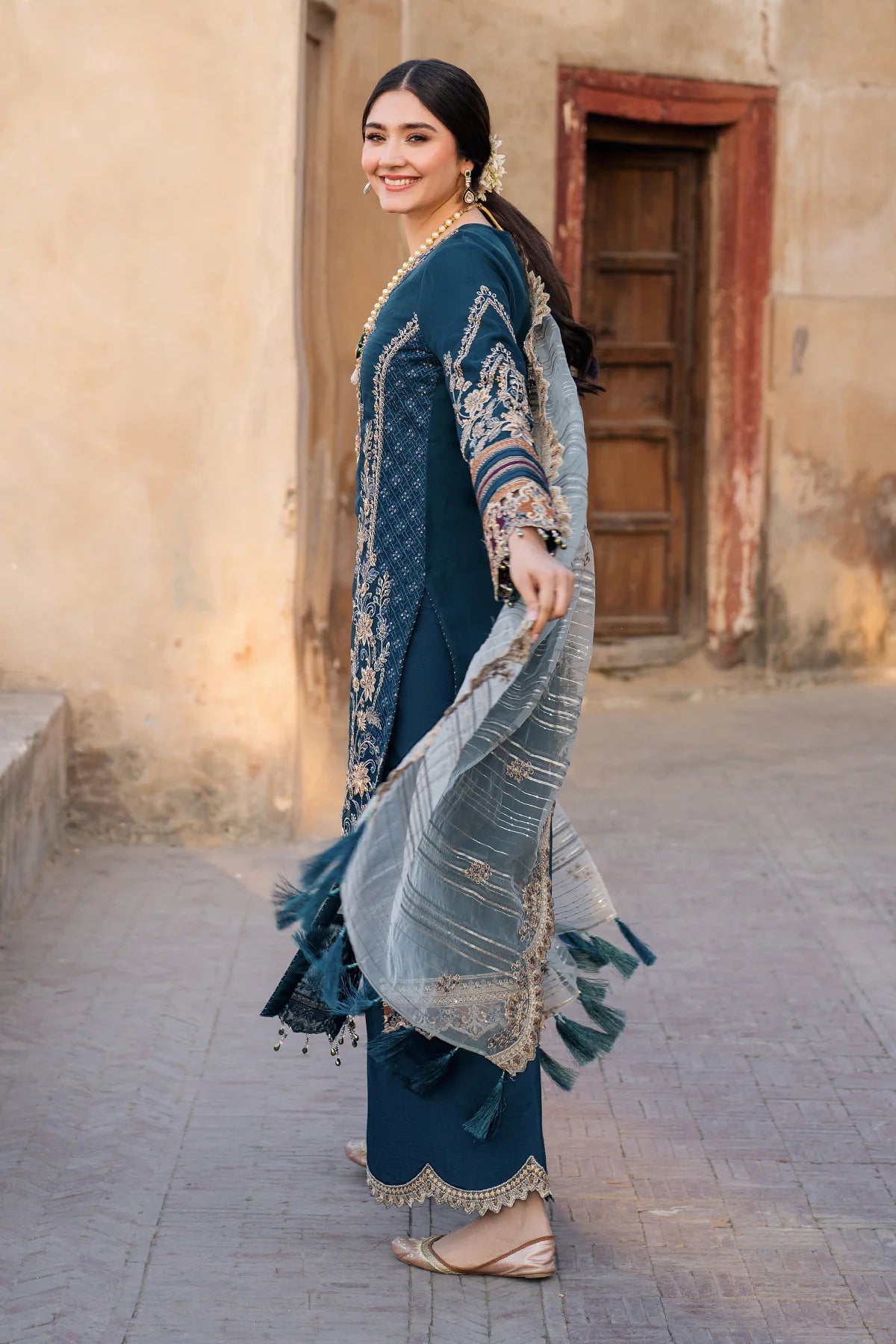 Imrozia 3Pc Embroidered Organza Suit I-223 NEELAM gulbuy.com