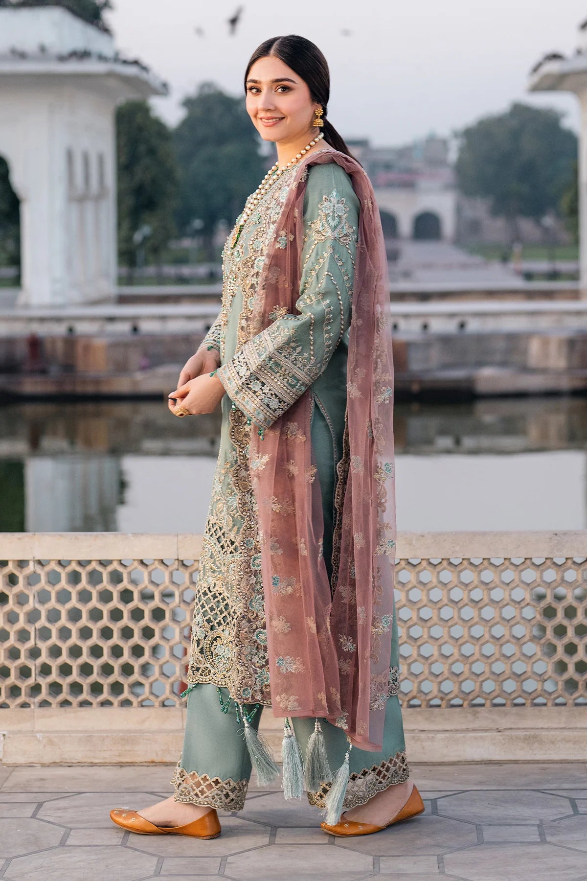 Imrozia 3Pc Embroidered Organza Suit I-221 ZAMURD gulbuy.com