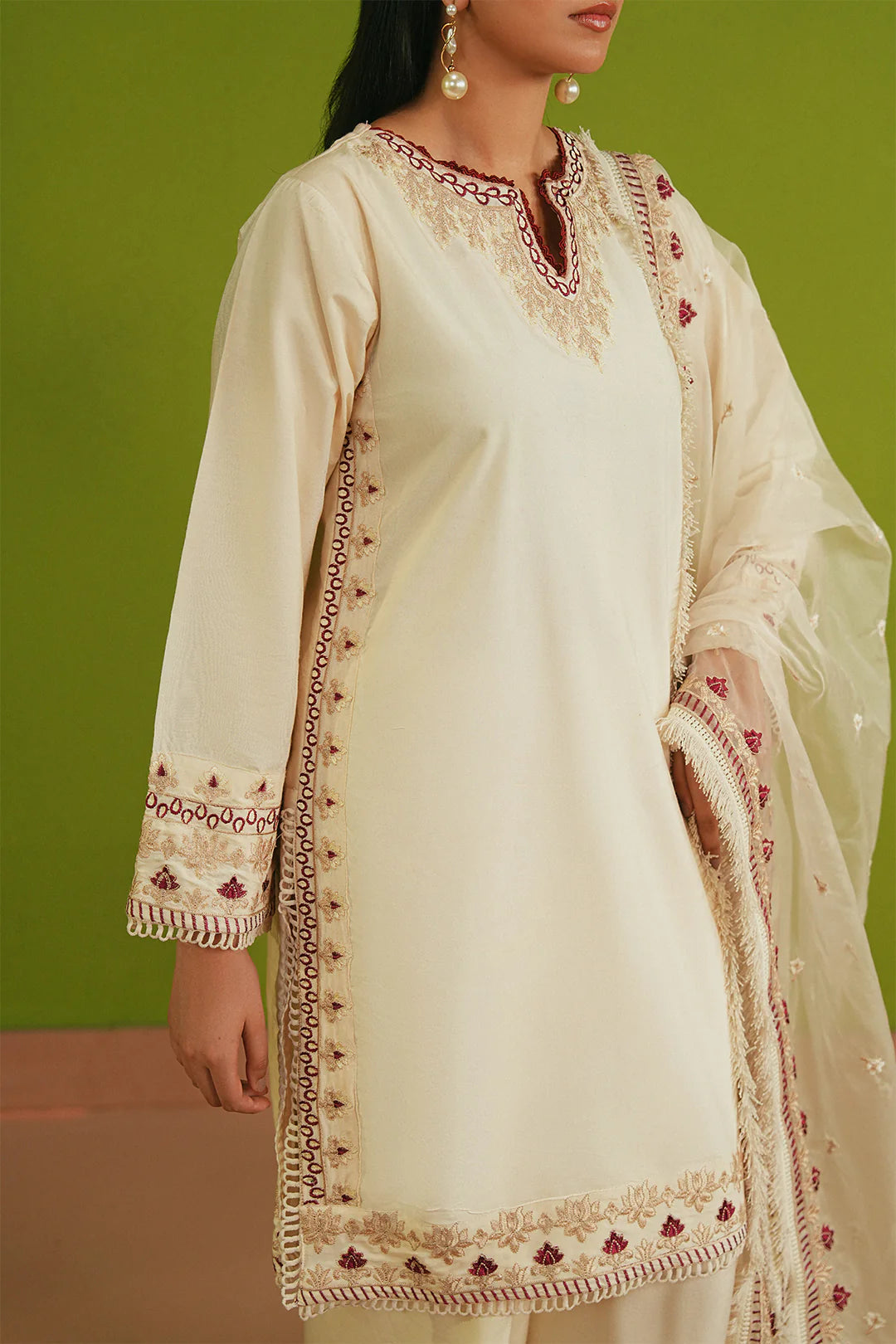 Mannat 3Pc Embriodered Viscose Suit Twilight gulbuy.com