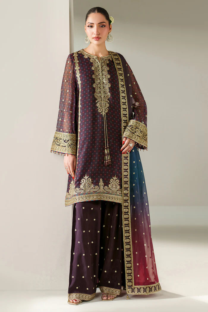 Jazmin 3Pc Embroidered Chiffon Suit UC-3086 XL gulbuy.com