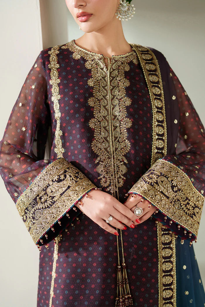 Jazmin 3Pc Embroidered Chiffon Suit UC-3086 gulbuy.com