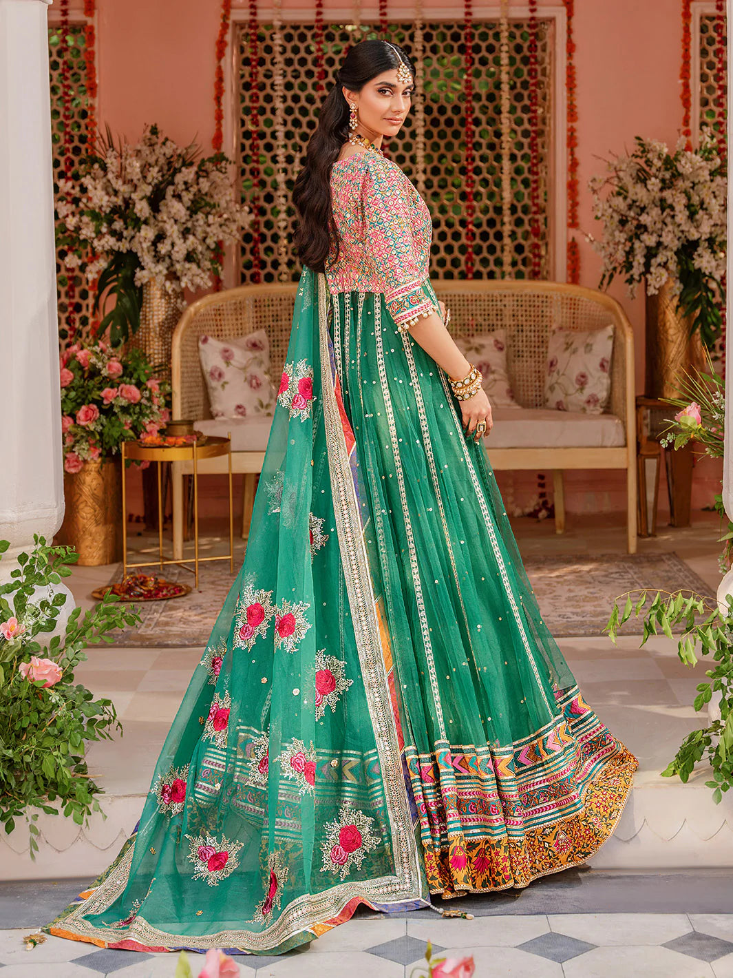 Faiza Faisal 3Pc Embroidered Raw silk Suit Zaib-un-Nisa gulbuy.com