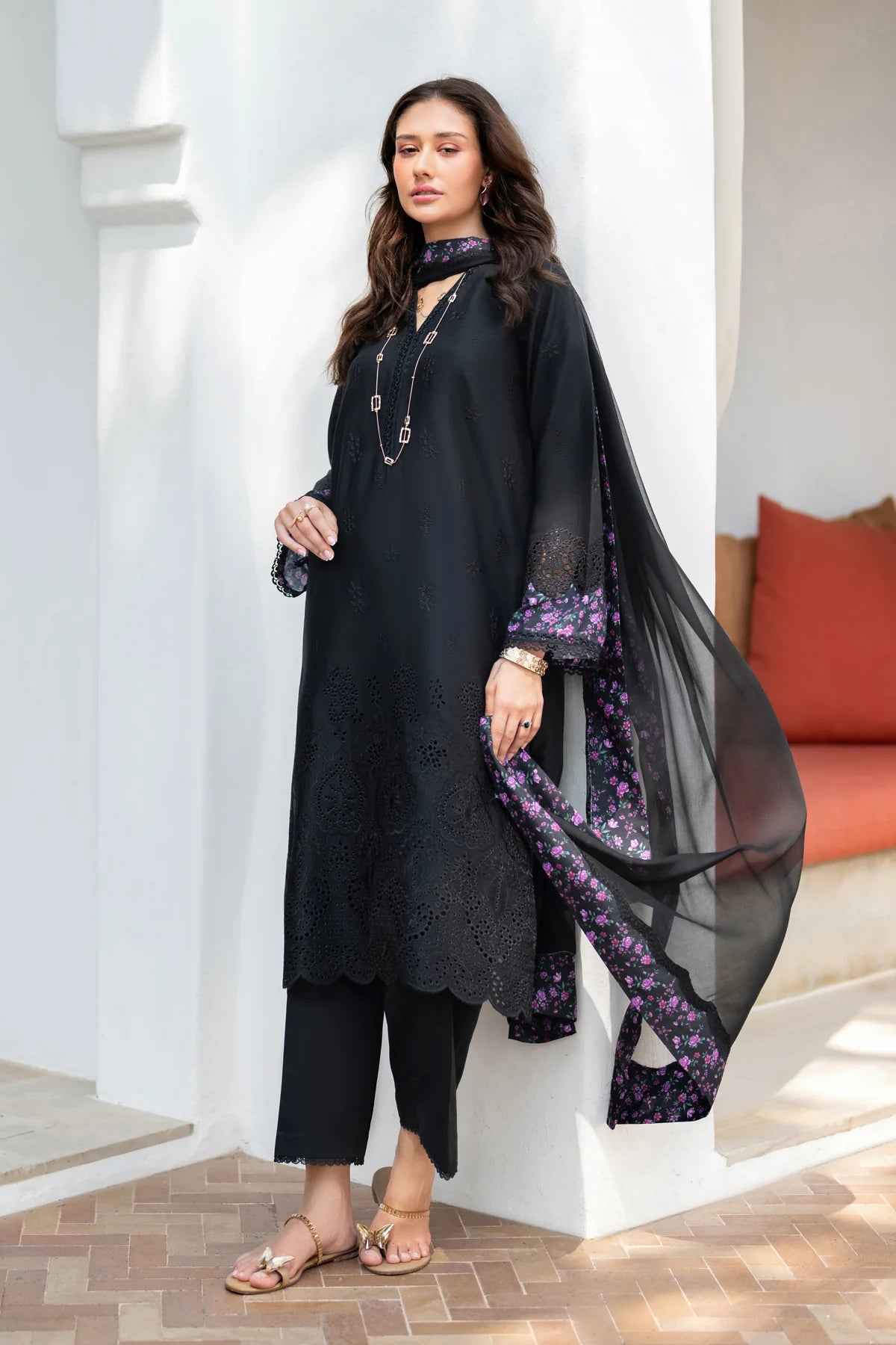 Xenia 3Pc Embroidered Lawn Suit VENICE gulbuy.com