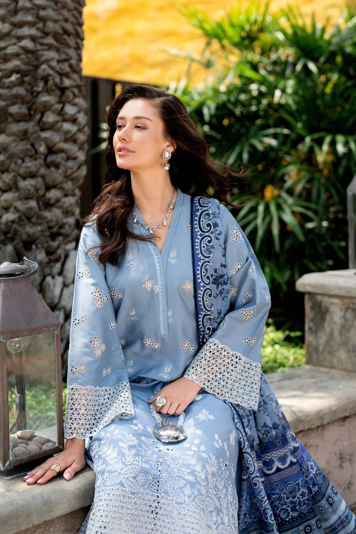 Xenia 3Pc Embroidered Lawn Suit IDAA gulbuy.com