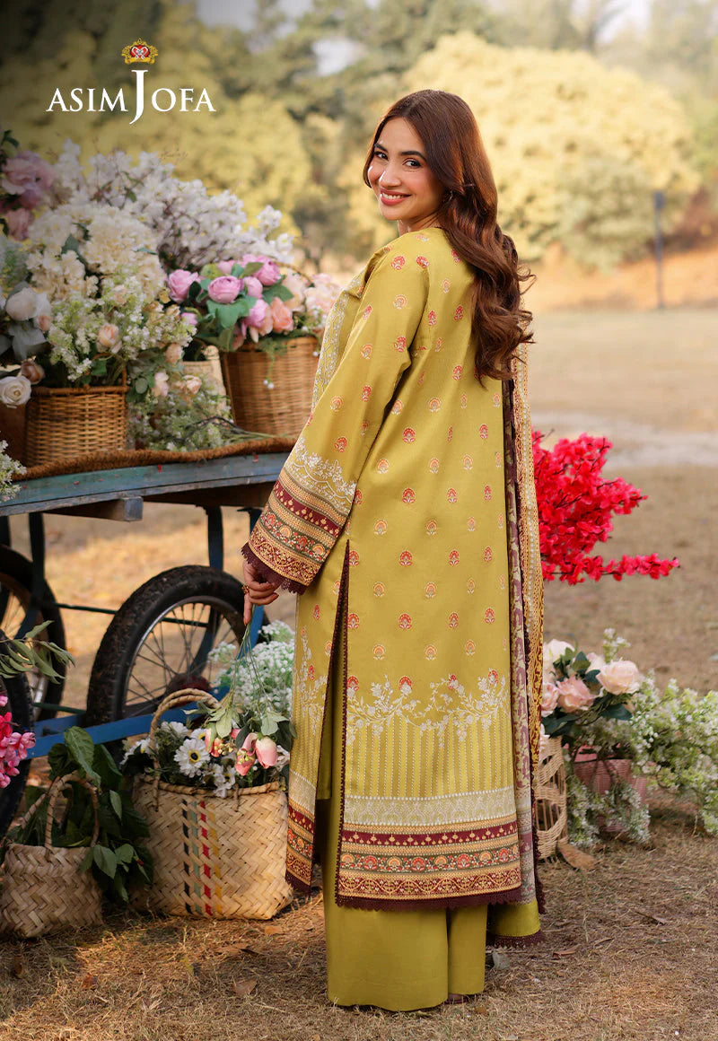 Asim Jofa 3Pc Printed Lawn Suit AJUUB-02 gulbuy.com