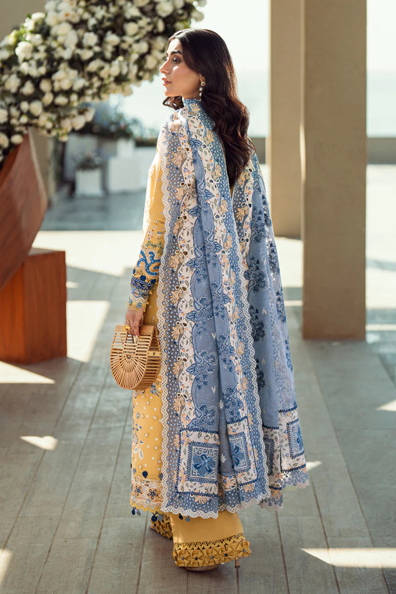 Qalamkar 3Pc Embroidered Lawn Suit FK-06 NATALIE gulbuy.com