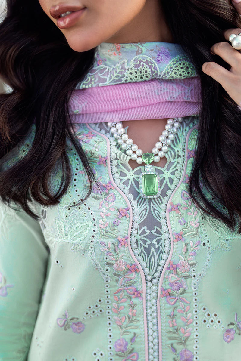 Qalamkar 3Pc Embroidered Lawn Suit FK-04 CHLOE gulbuy.com