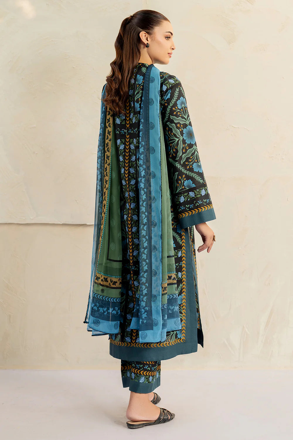Jazmin 3Pc Digital Printed Lawn Suit USE-9201 gulbuy.com