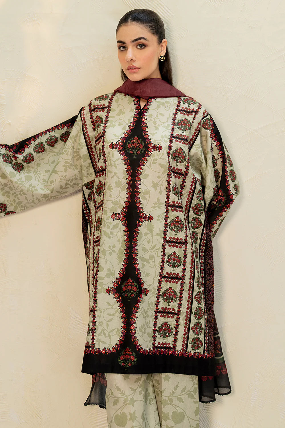 Jazmin 3Pc Digital Printed Lawn Suit USE-9193 gulbuy.com
