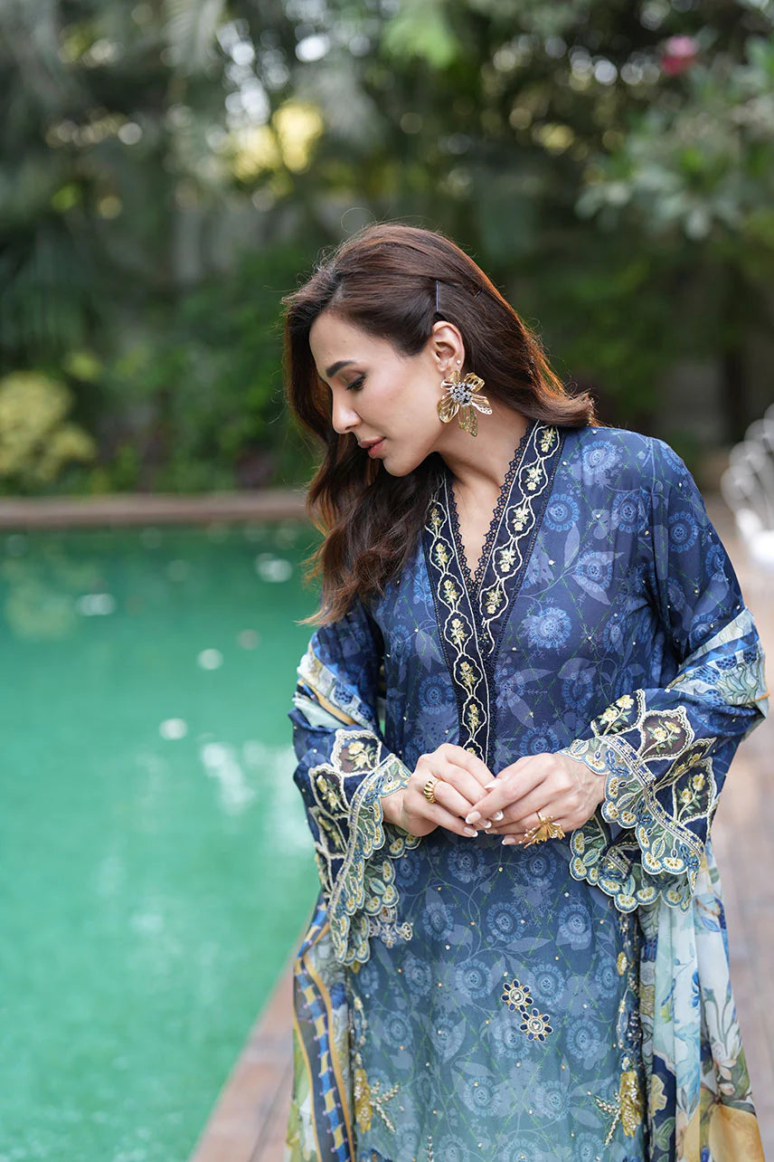 Dhanak 2Pc Embroidered Silk Suit SS25DA-2752 gulbuy.com