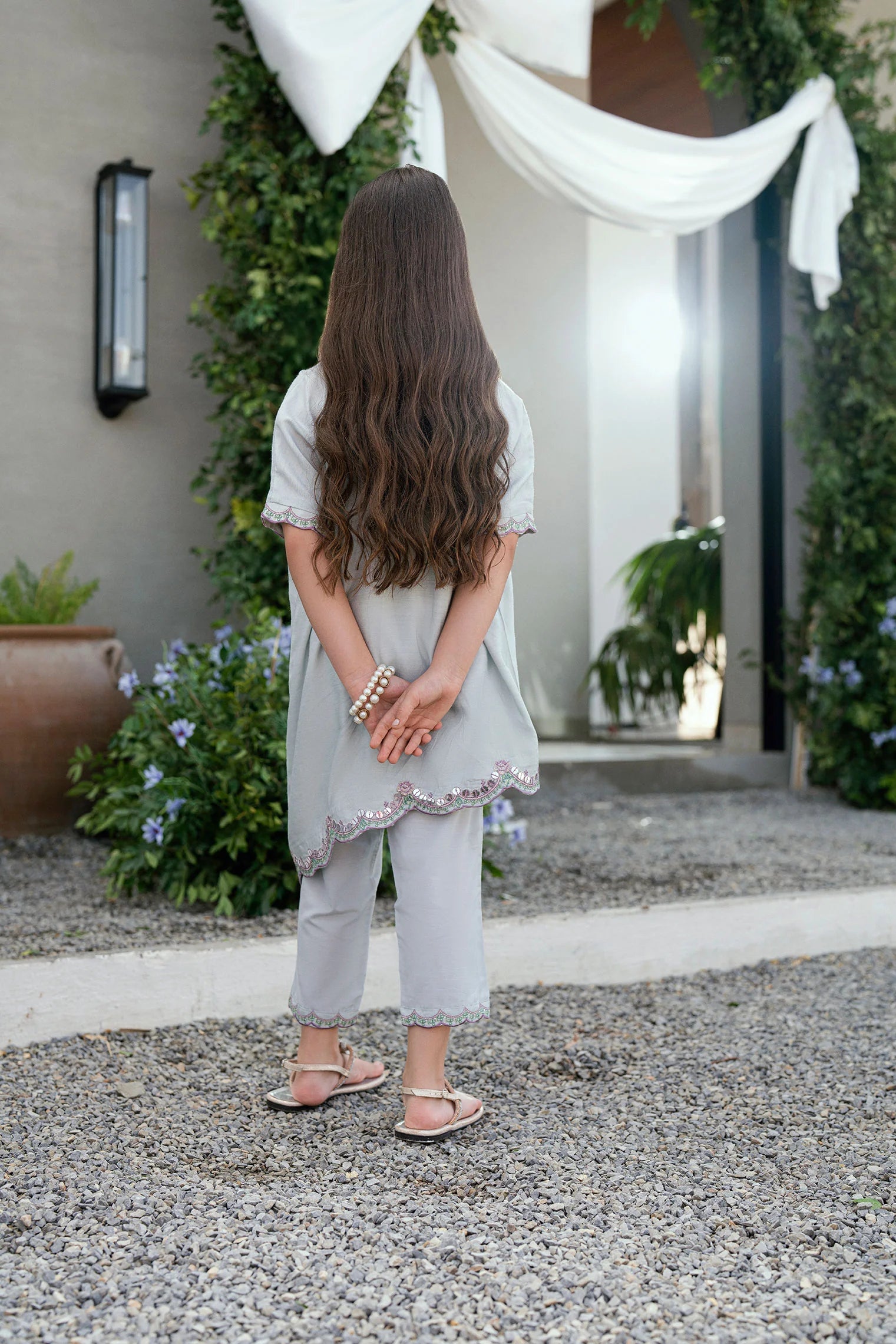 Dhanak 2Pc Embroidered Silk Kids Suit SS25DK-0180 gulbuy.com