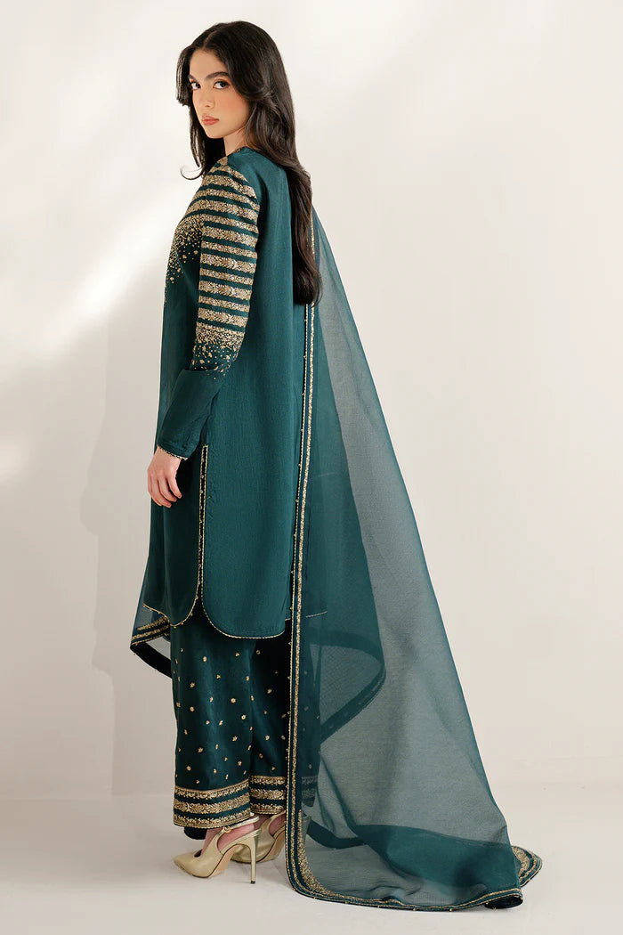 Jazmin 3Pc Embroidered Raw Silk Suit UR-7056 gulbuy.com