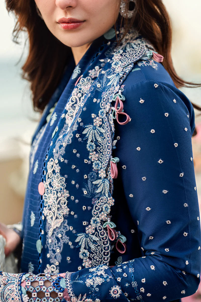 Qalamkar 3Pc Embroidered Lawn Suit FK-05 AURORA gulbuy.com