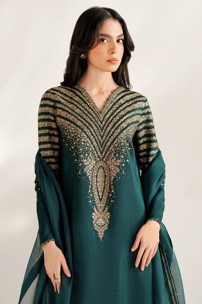 Jazmin 3Pc Embroidered Raw Silk Suit UR-7056 gulbuy.com