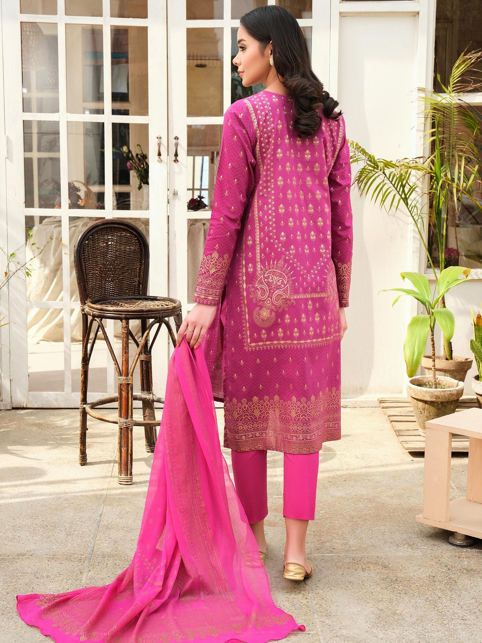 Limelight 3 Piece Printed Lawn Suit (U3420SU-3PC-489) gulbuy.com