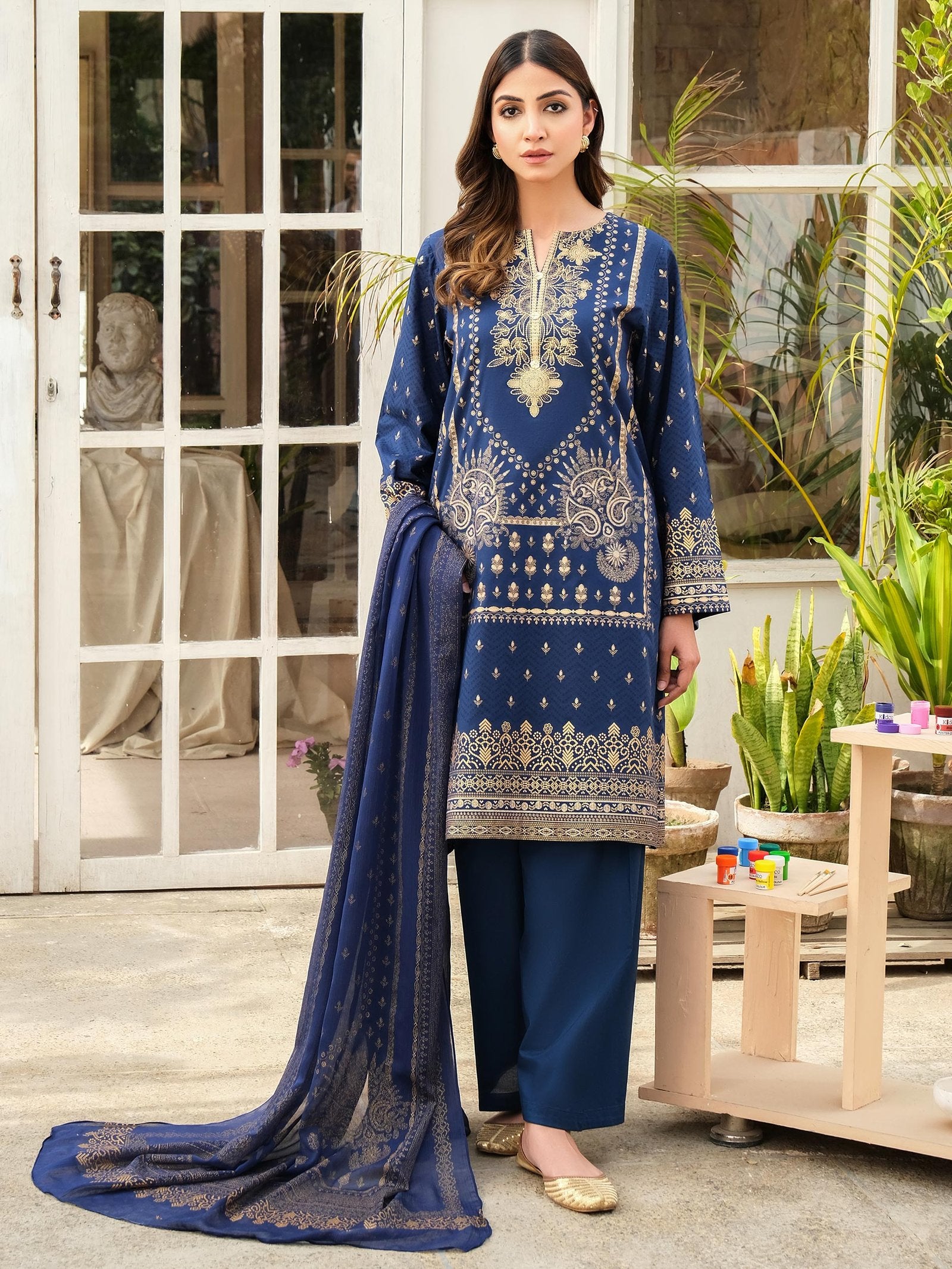 Limelight 3 Piece Printed Lawn Suit (U3420SU-3PC-143)
