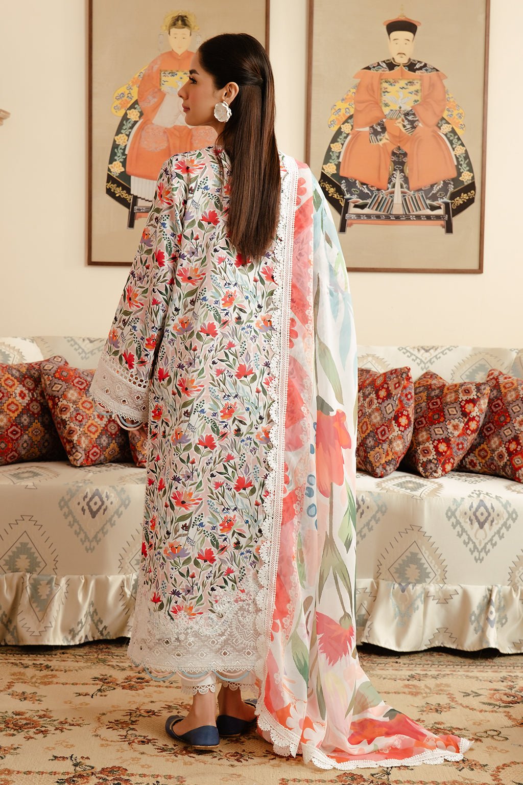 AFROZEH 3PC EMBROIDERED LAWN SUIT (686-Elira-MALINA) gulbuy.com