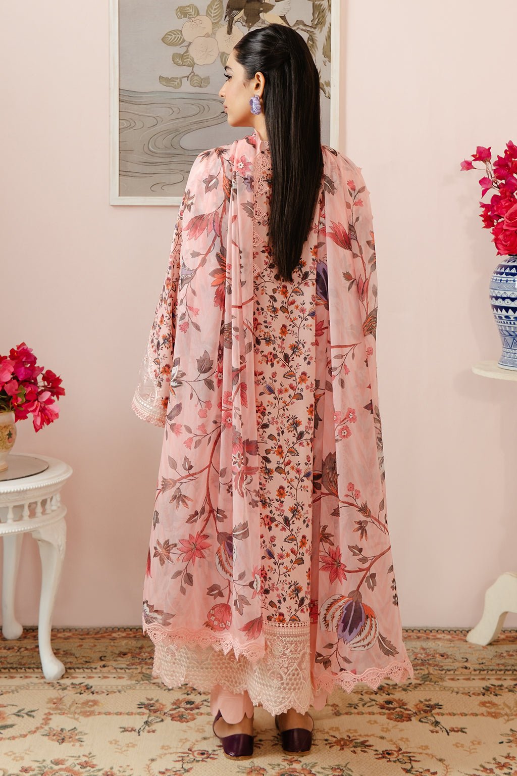 AFROZEH 3PC EMBROIDERED LAWN SUIT (682-Calen-MALINA) gulbuy.com