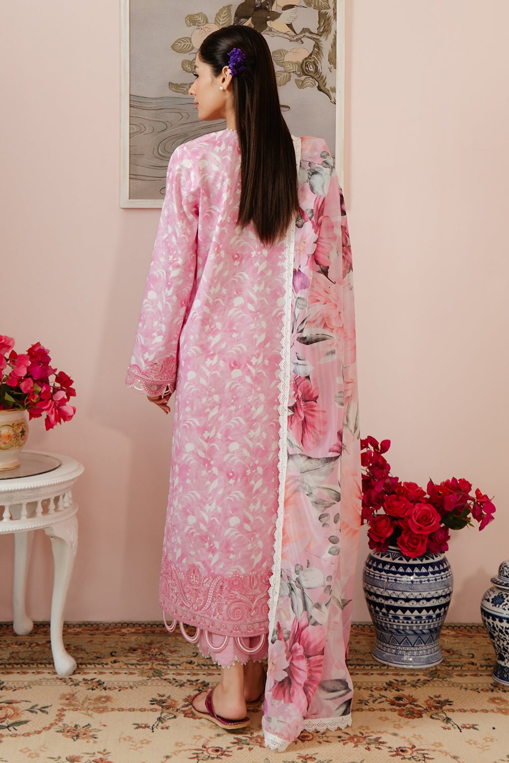 AFROZEH 3PC EMBROIDERED LAWN SUIT (683-Ezva-MALINA) gulbuy.com