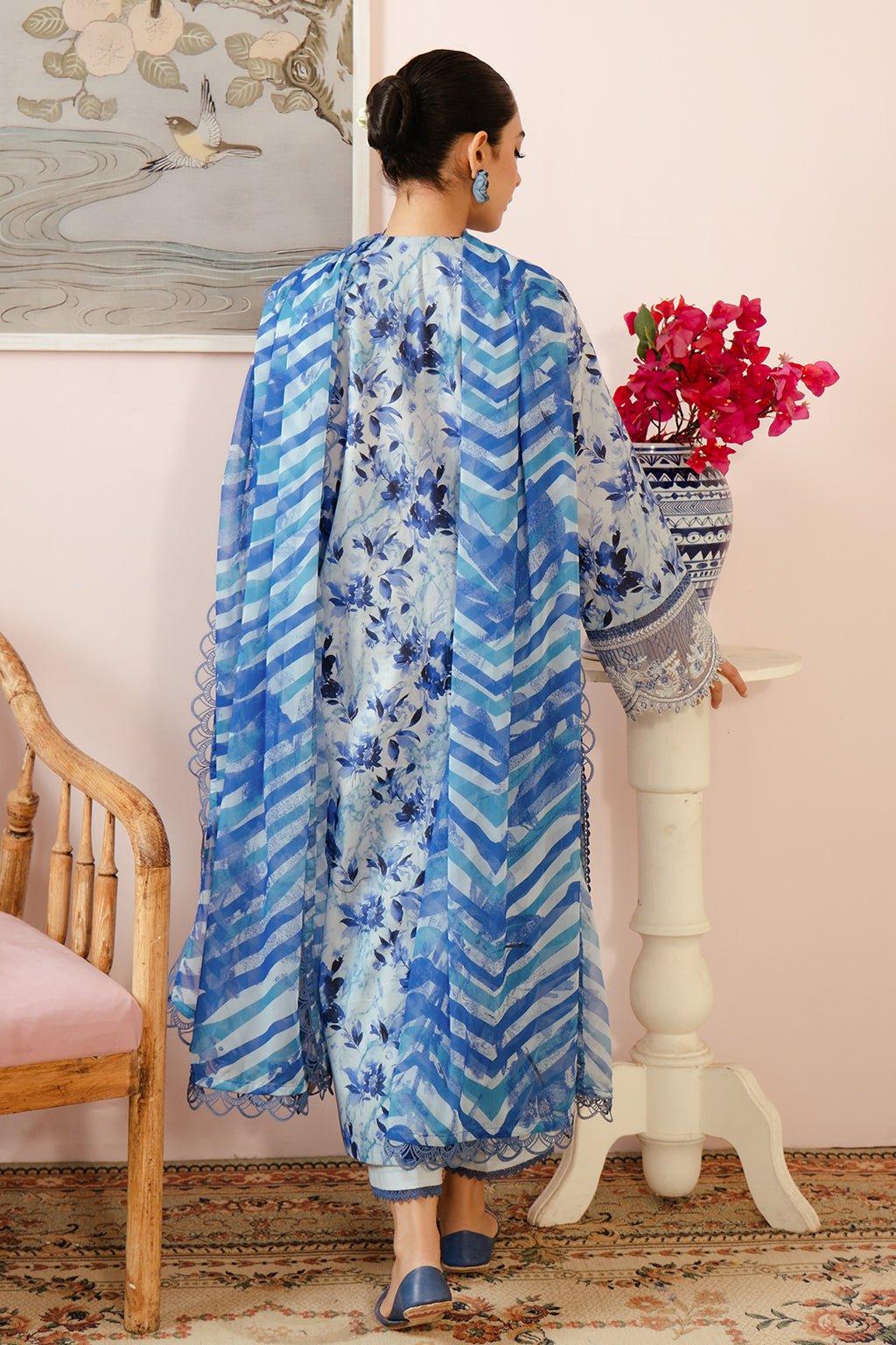 AFROZEH 3PC EMBROIDERED LAWN SUIT (6810-Merial-MALINA) gulbuy.com