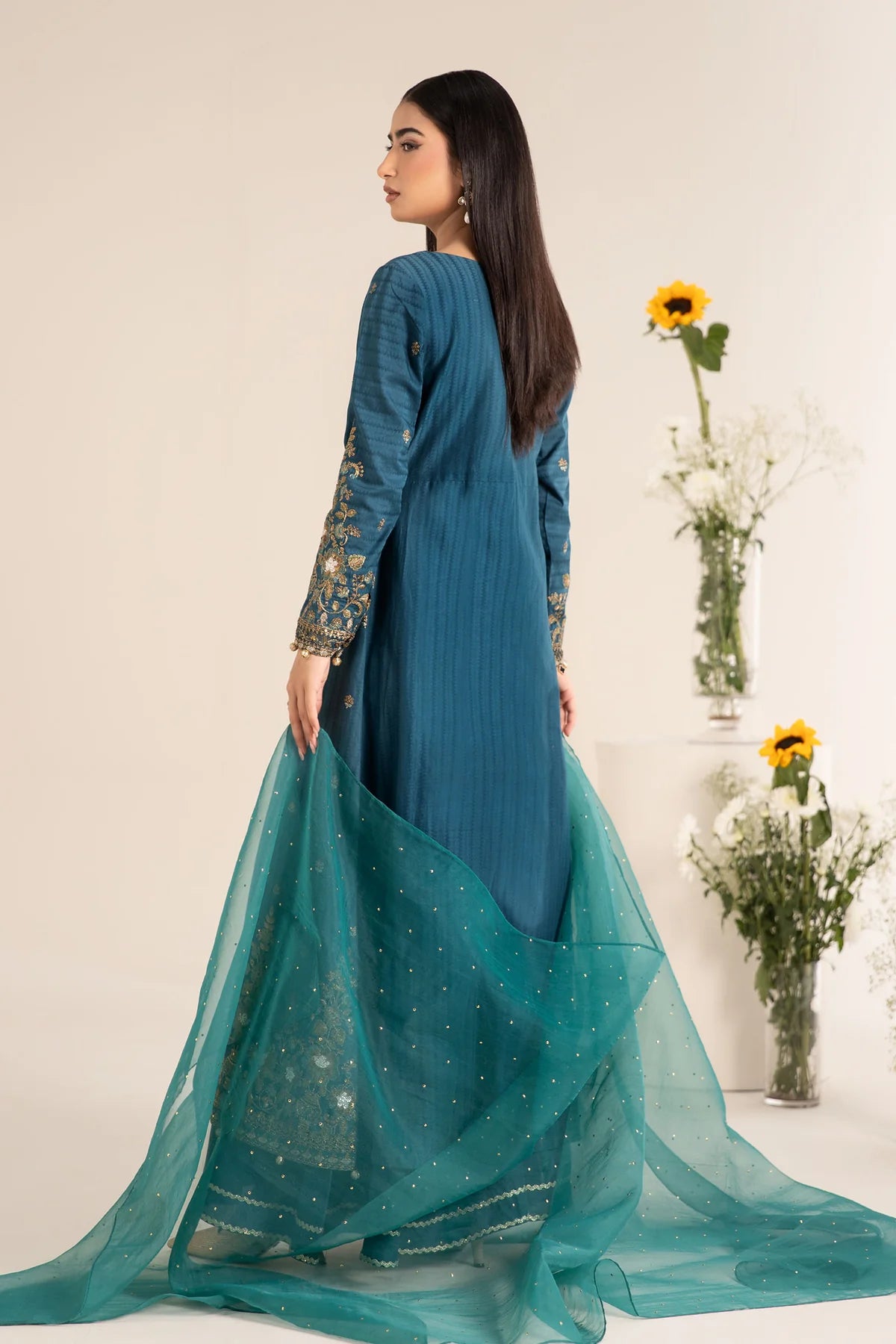 Maria B 3Pc Embroidered Lawn Suit W-EF25-21 gulbuy.com