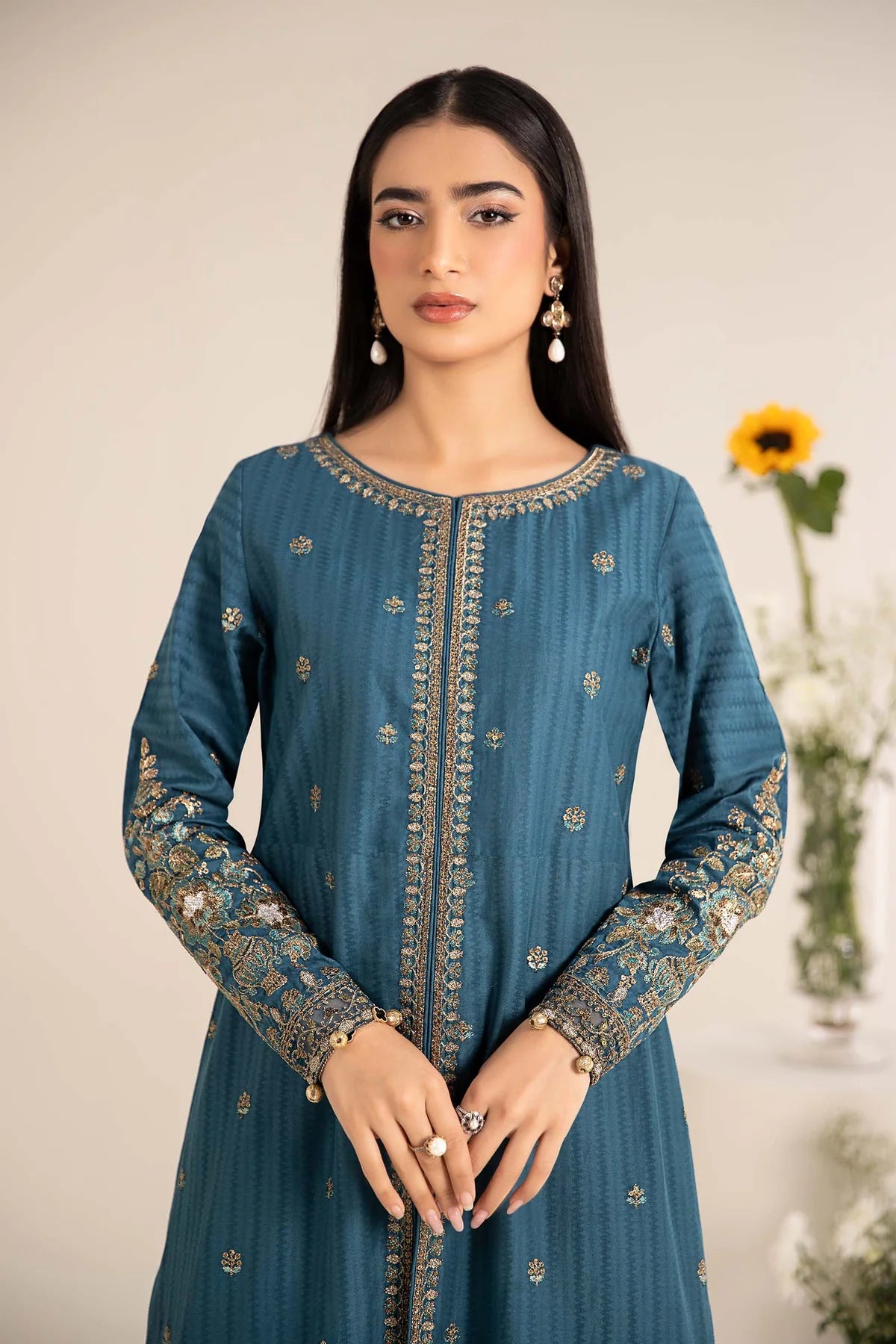 Maria B 3Pc Embroidered Lawn Suit W-EF25-21 gulbuy.com