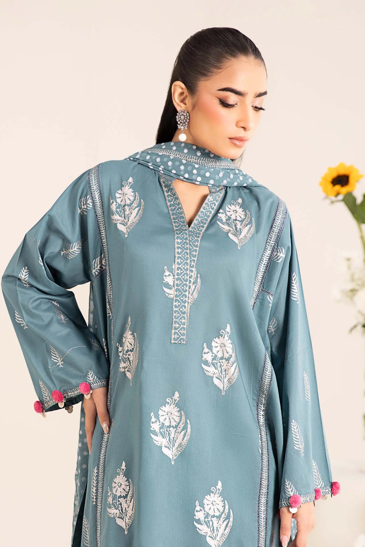 Maria B 3Pc Printed Lawn Suit DW-EF25-96 gulbuy.com