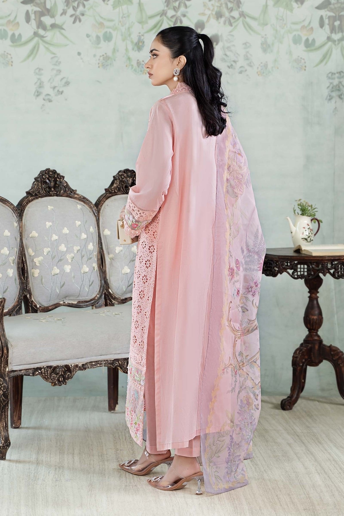 Maria B 3Pc Embroidered Lawn Suit (DW-EA24-14) gulbuy.com
