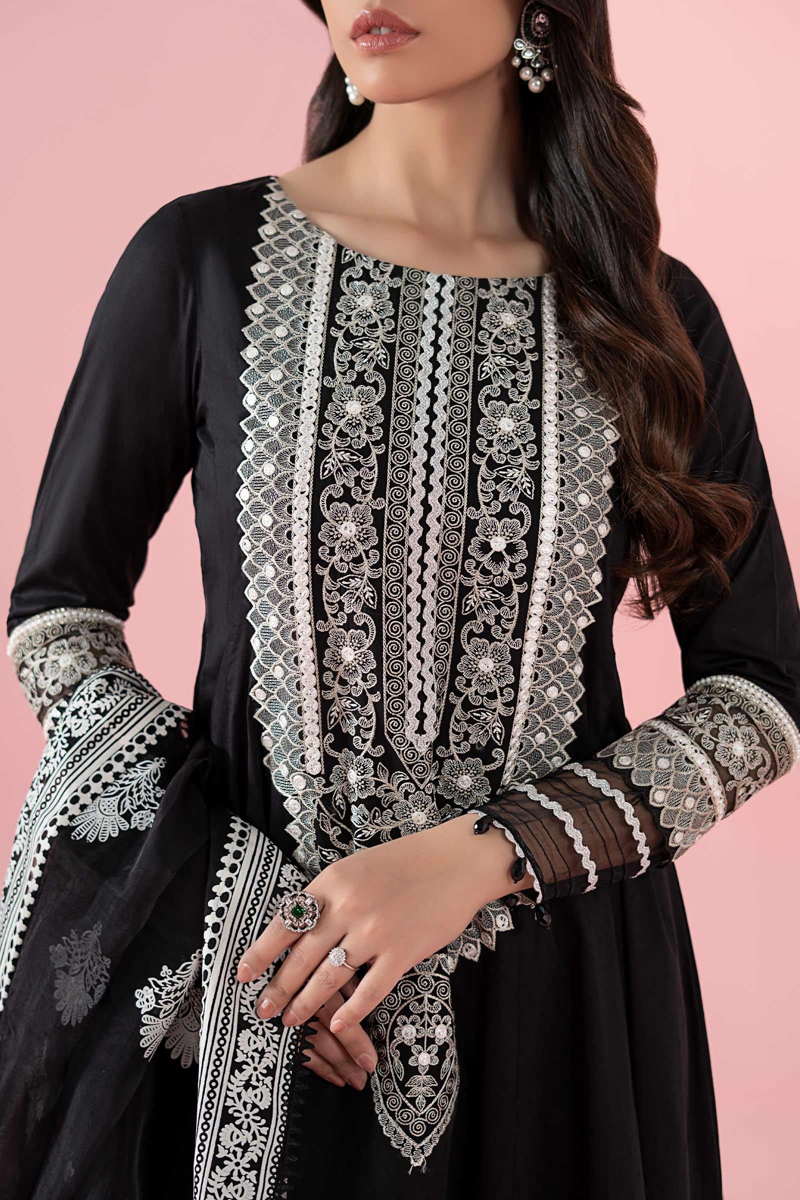 Maria B 3Pc Embroidered Law Suit DW-EA25-37 gulbuy.com