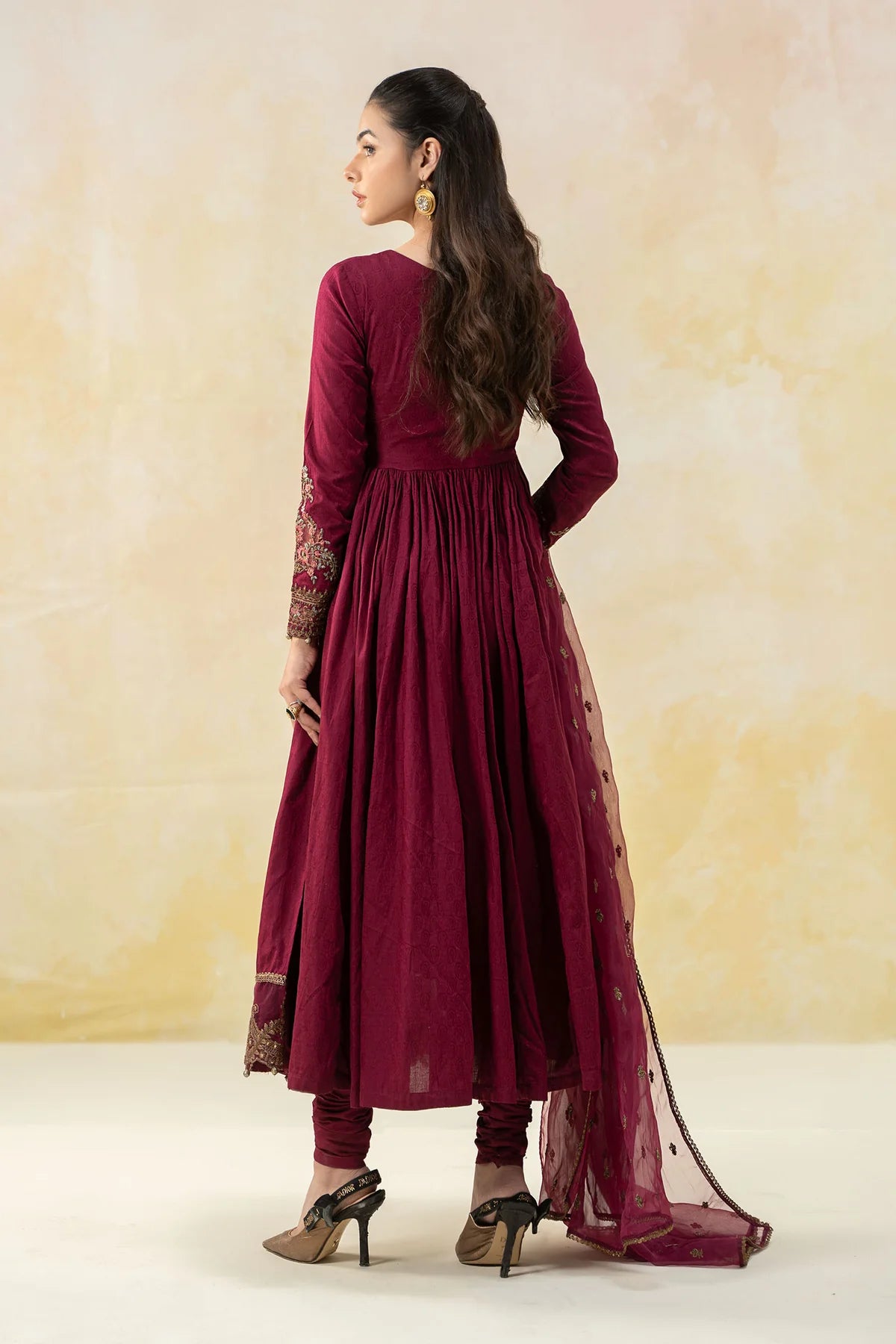 Maria B 3Pc Embroidered Jacquard Lawn Suit DW-EF25-43 gulbuy.com