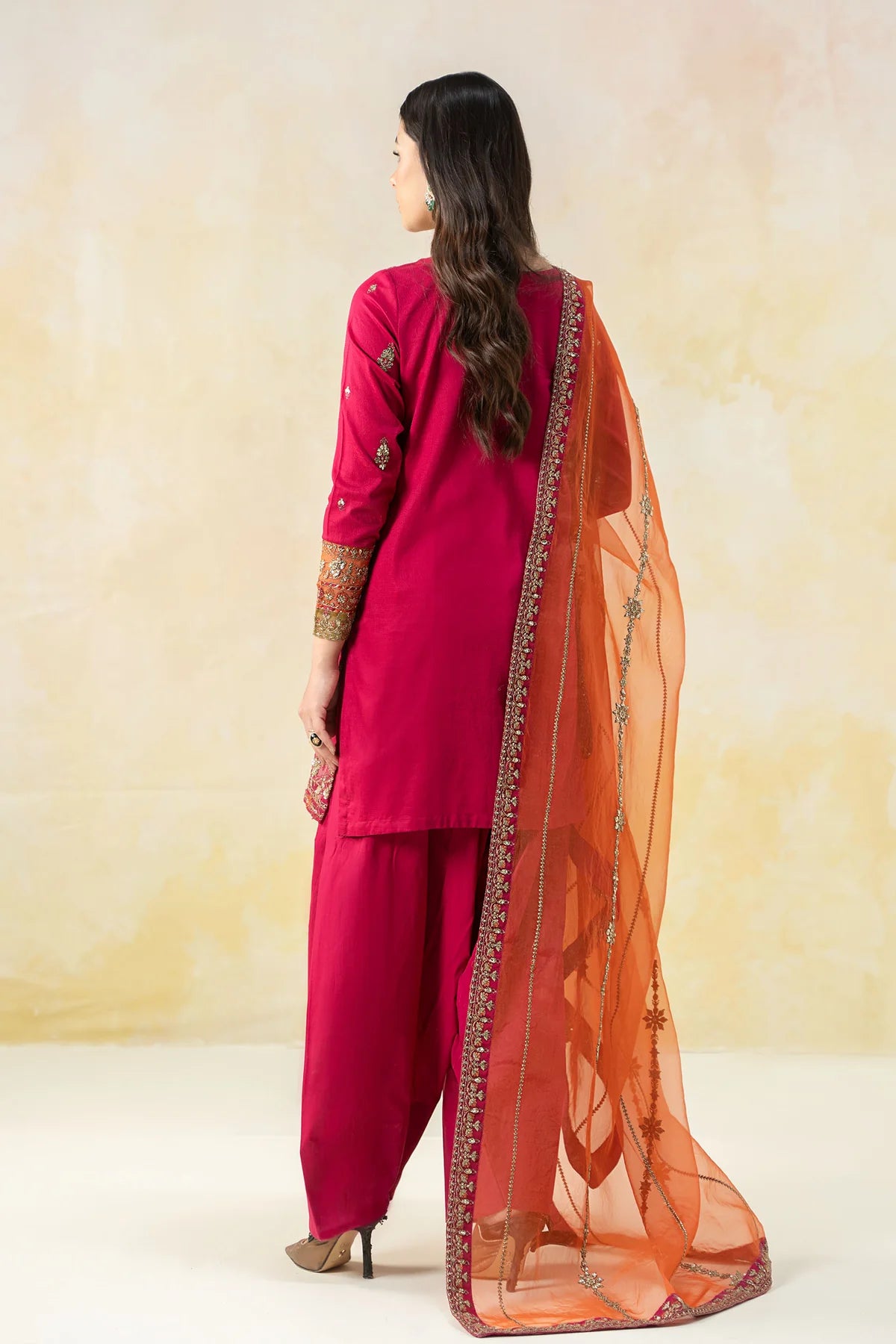 Maria B 3Pc Embroidered Lawn Suit DW-EF25-58 gulbuy.com