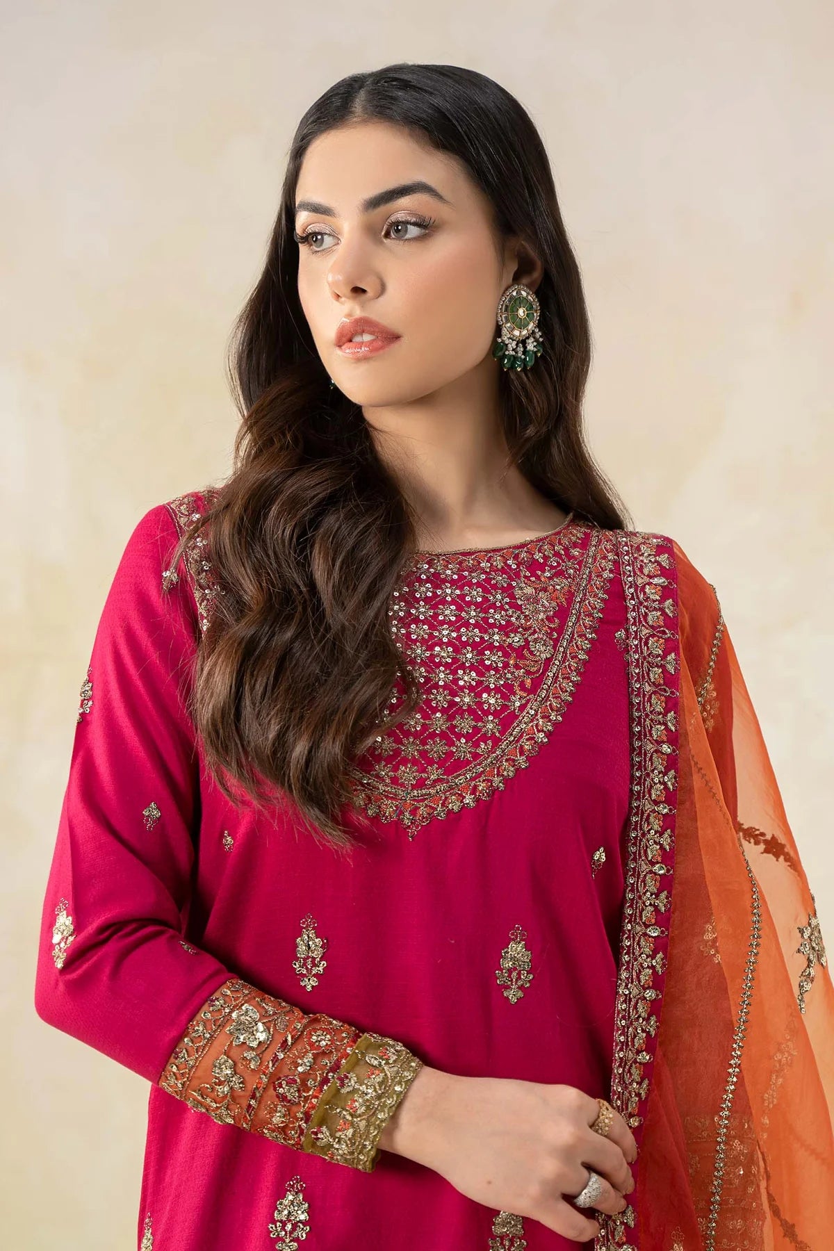 Maria B 3Pc Embroidered Lawn Suit DW-EF25-58 gulbuy.com
