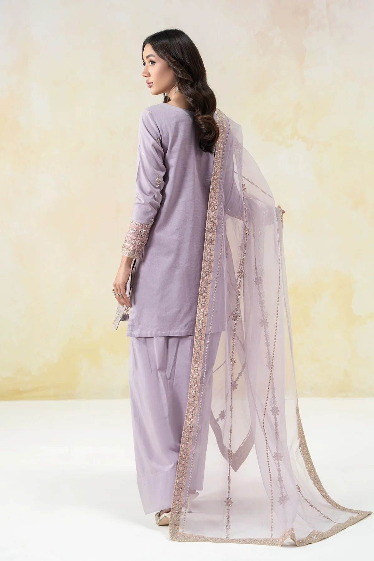 Maria B 3Pc Embroidered Lawn Suit DW-EF25-58 gulbuy.com