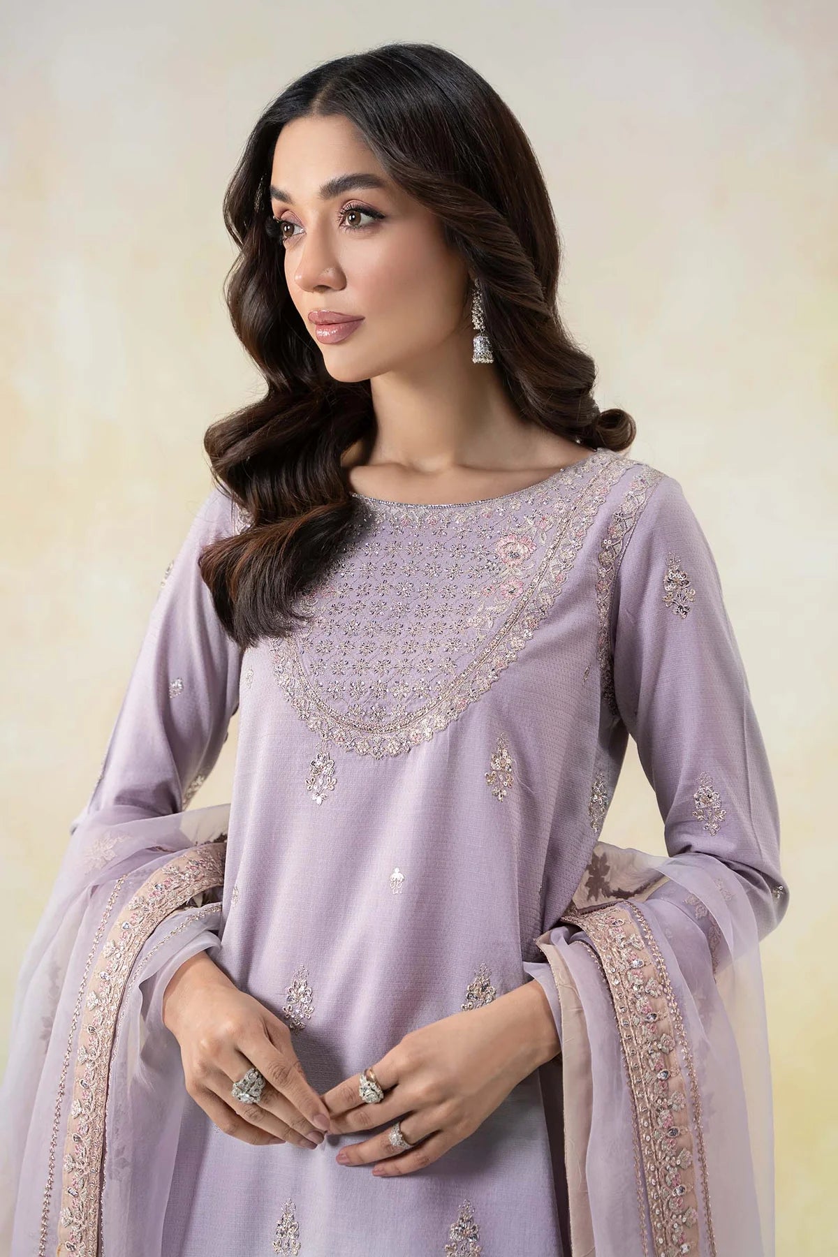 Maria B 3Pc Embroidered Lawn Suit DW-EF25-58 gulbuy.com