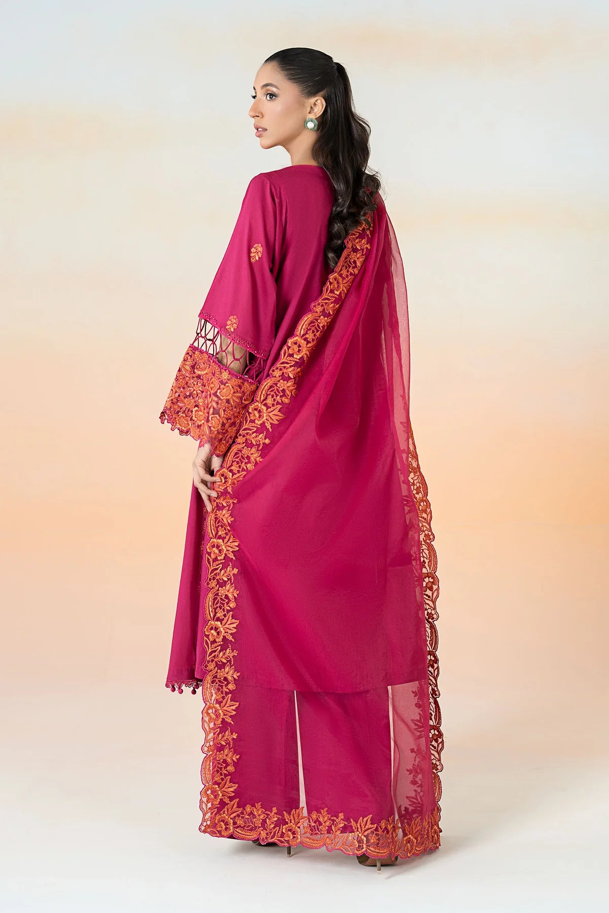 Maria B 3Pc Embroidered Lawn Suit DW-EF25-95 gulbuy.com