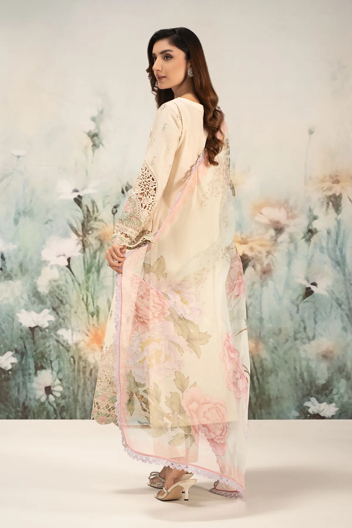 Maria B 3Pc Embroidered Jacquard Lawn Suit DW-EF25-47 gulbuy.com