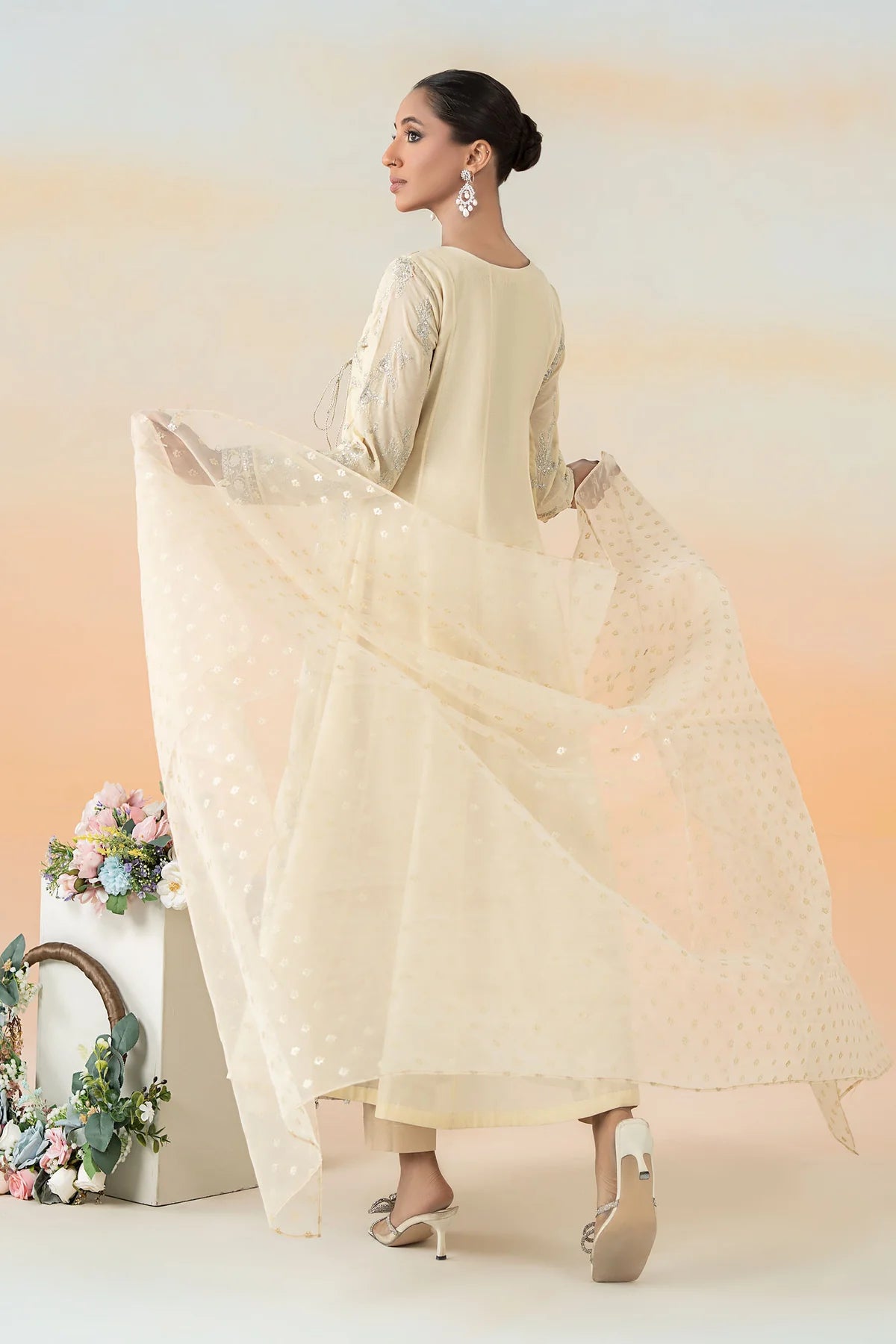 Maria B 3Pc Embroidered Paper Cotton Suit DW-EF25-78 gulbuy.com