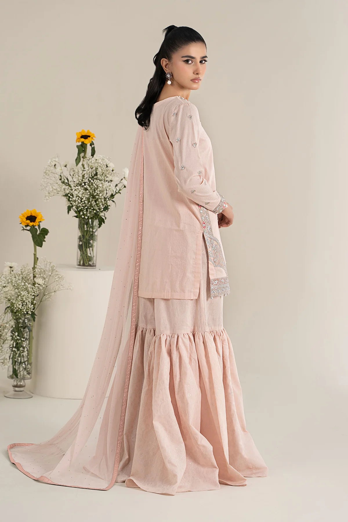 Maria B 3Pc Embroidered Dobby Lawn Suit DW-EF25-61 gulbuy.com