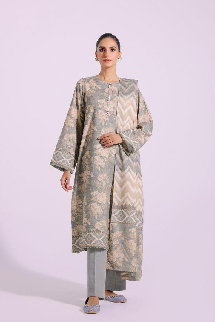 Ethnic 3 Piece Printed Karandi Suit (E0295/202/120)