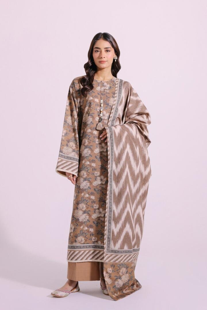 Ethnic 3 Piece Printed Karandi Suit (E0296/202/217)