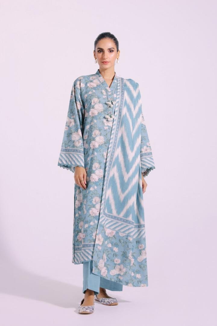 Ethnic 3 Piece Printed Karandi Suit (E0296/202/615)