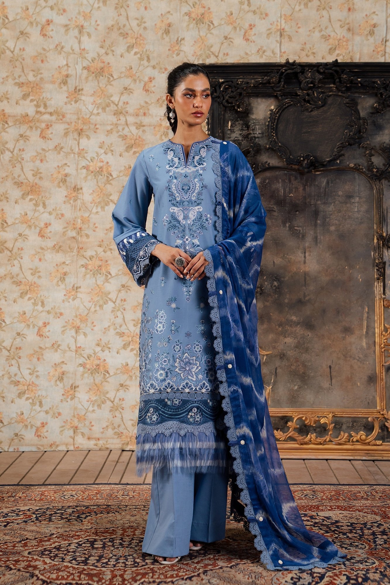 Ethnic 3 Piece Embroidered Lawn Suit (E0437/203/630)
